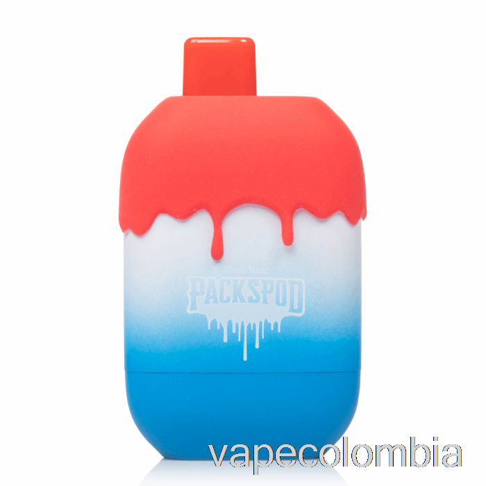 Vape Recargable Packwood Packspod 5000 Desechable Azul Slurpie (miami Razz)